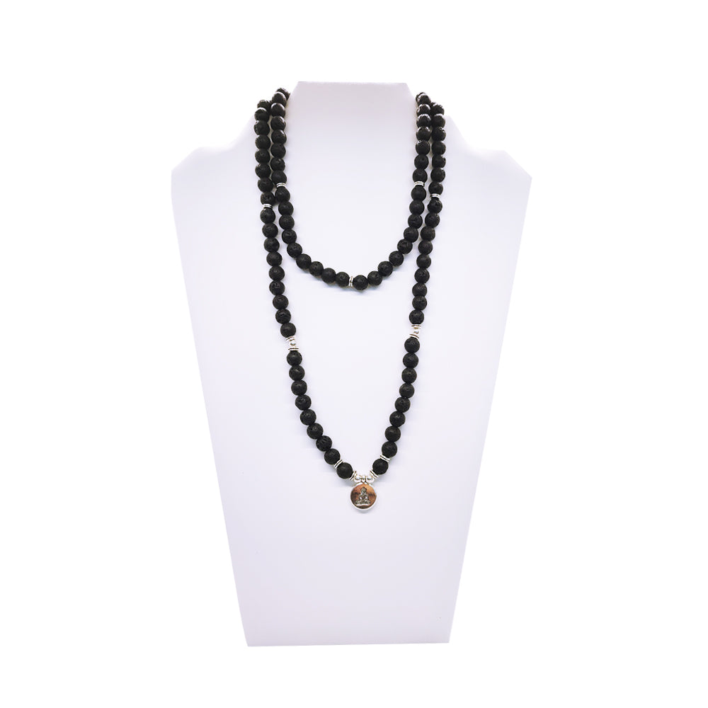 Buddha Lava Stone Mala