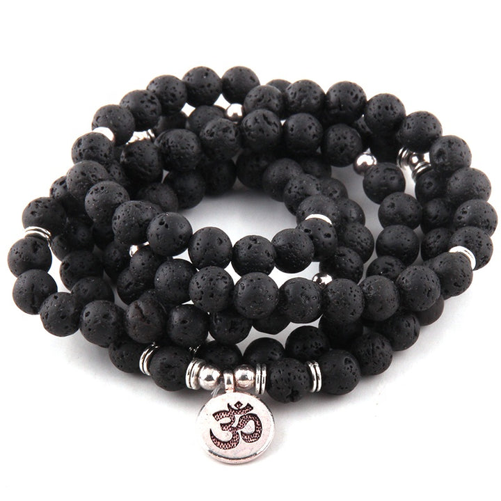 Ohm Lava Stone Mala