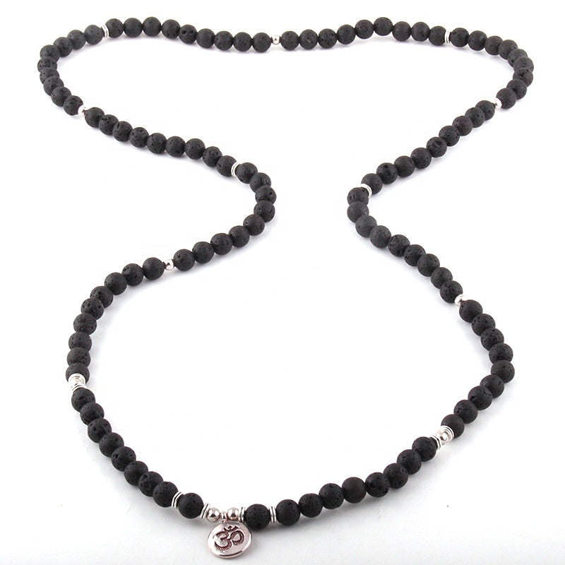 Ohm Lava Stone Mala