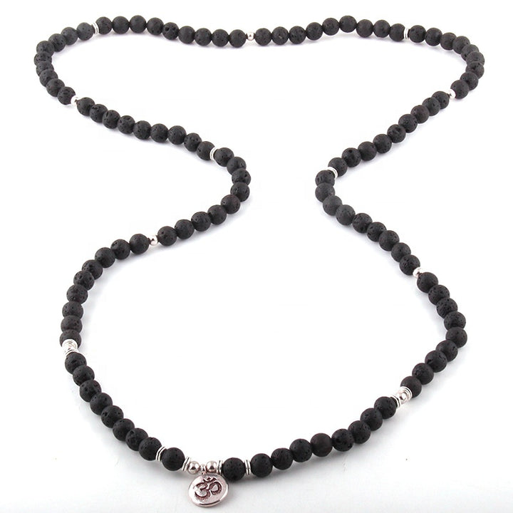 Ohm Lava Stone Mala