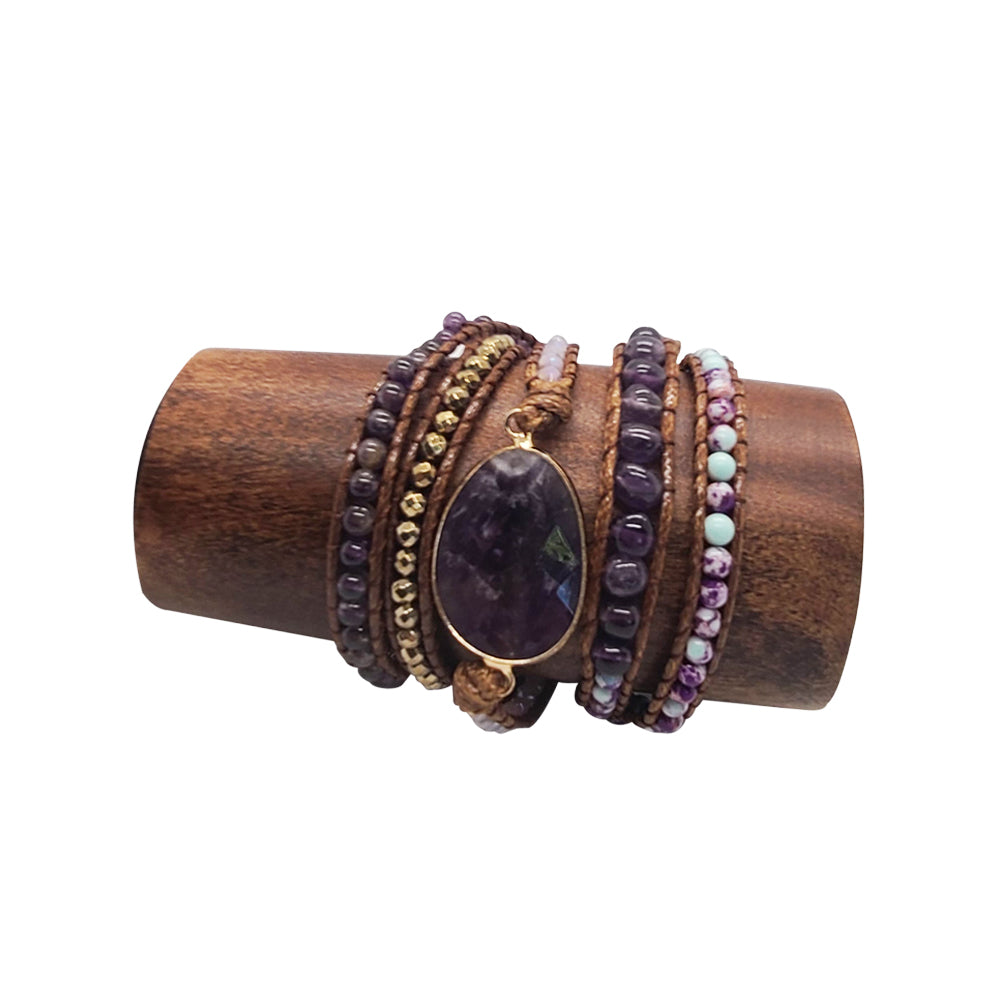 Amethyst – Handmade Crystal Wrap Bracelet