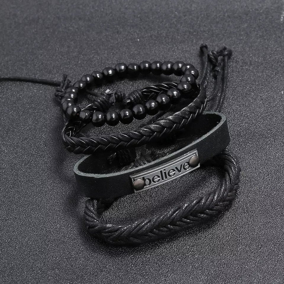 Believe Jet Black – Bracelet Stack