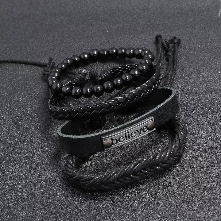 Believe Jet Black – Bracelet Stack