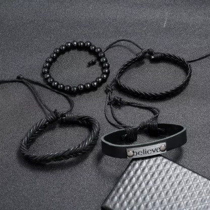Believe Jet Black – Bracelet Stack