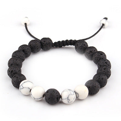 Howlite and Lava Energy Bracelet