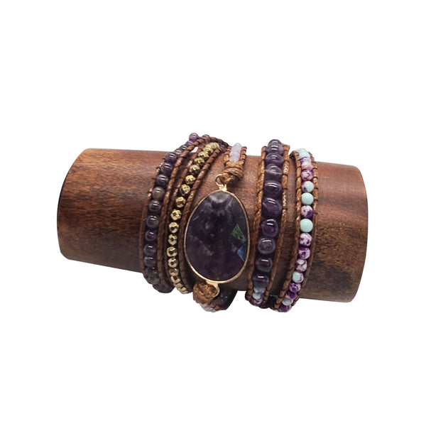 Amethyst – Handmade Crystal Wrap Bracelet