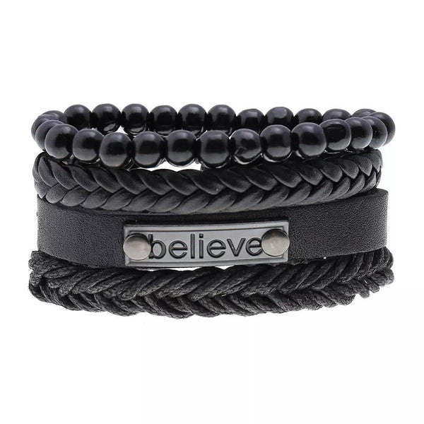 Believe Jet Black – Bracelet Stack